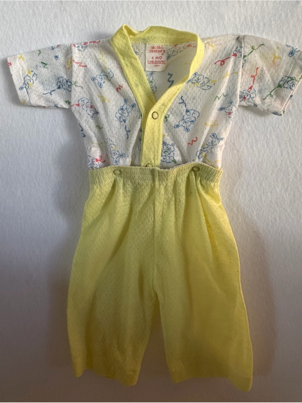Dr. Denton’s Vintage Baby Pajama Set Size 6 Months